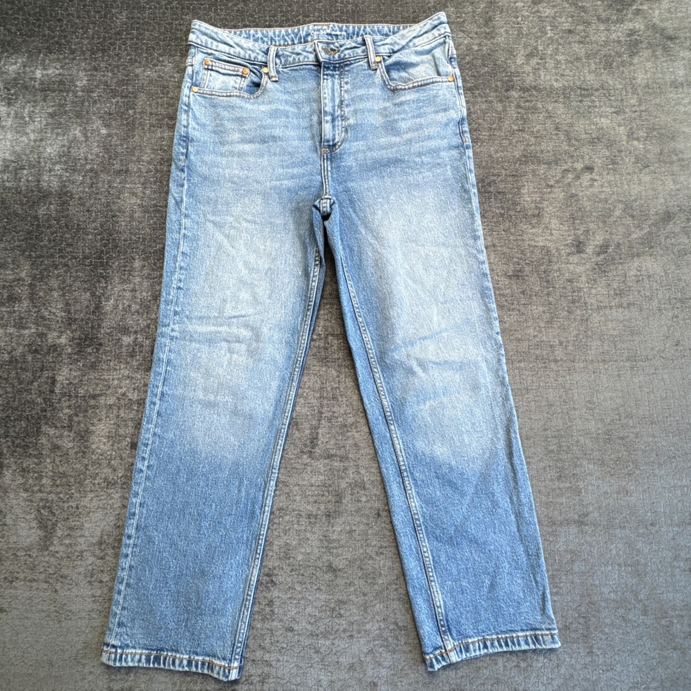 ON 34th‎ Straight Leg Jeans Womens 8x29S Blue Denim Cotton Medium Wash Mid Rise
